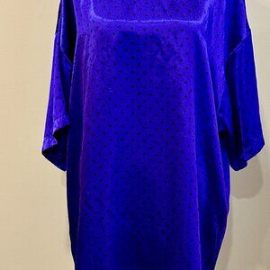 Vintage 90s Gold Label Victoria's Secret Silky Satin Purple Nightgown Size M